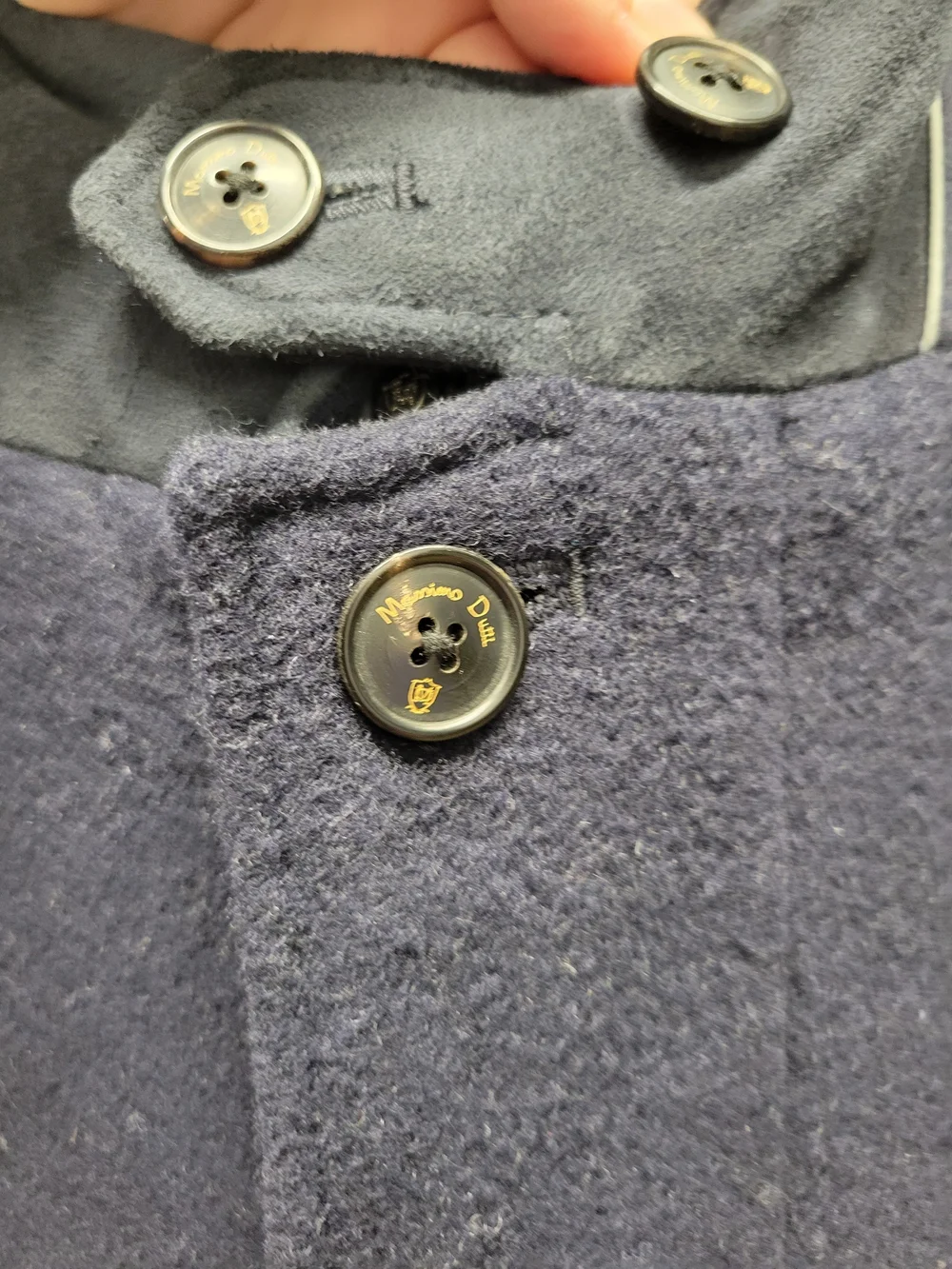Massimo Dutti 2-in-1 wool jacket featuring a built-in, quilted puffer bib